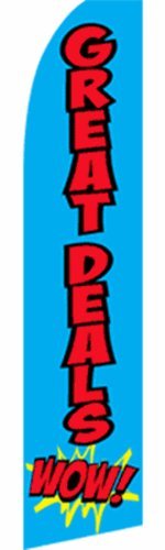 Premium Swooper Flutter Feather Flag - Eye-Catching Blue & Red Design for Outdoor Advertising, Car Dealerships, and Sports Events | Durable Wind-Resistant Decoration for Business Promotion