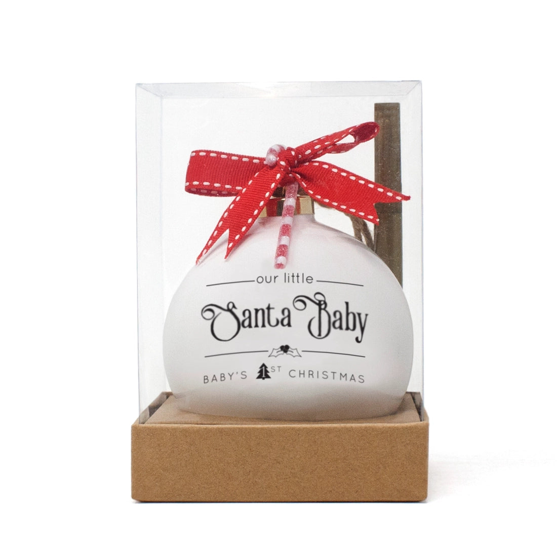Baby's First Christmas Keepsake Quotaball Ornament - Personalized Holiday Decoration for Newborns & Infants - Perfect for Tree Decor, Gift Giving & Family Memories