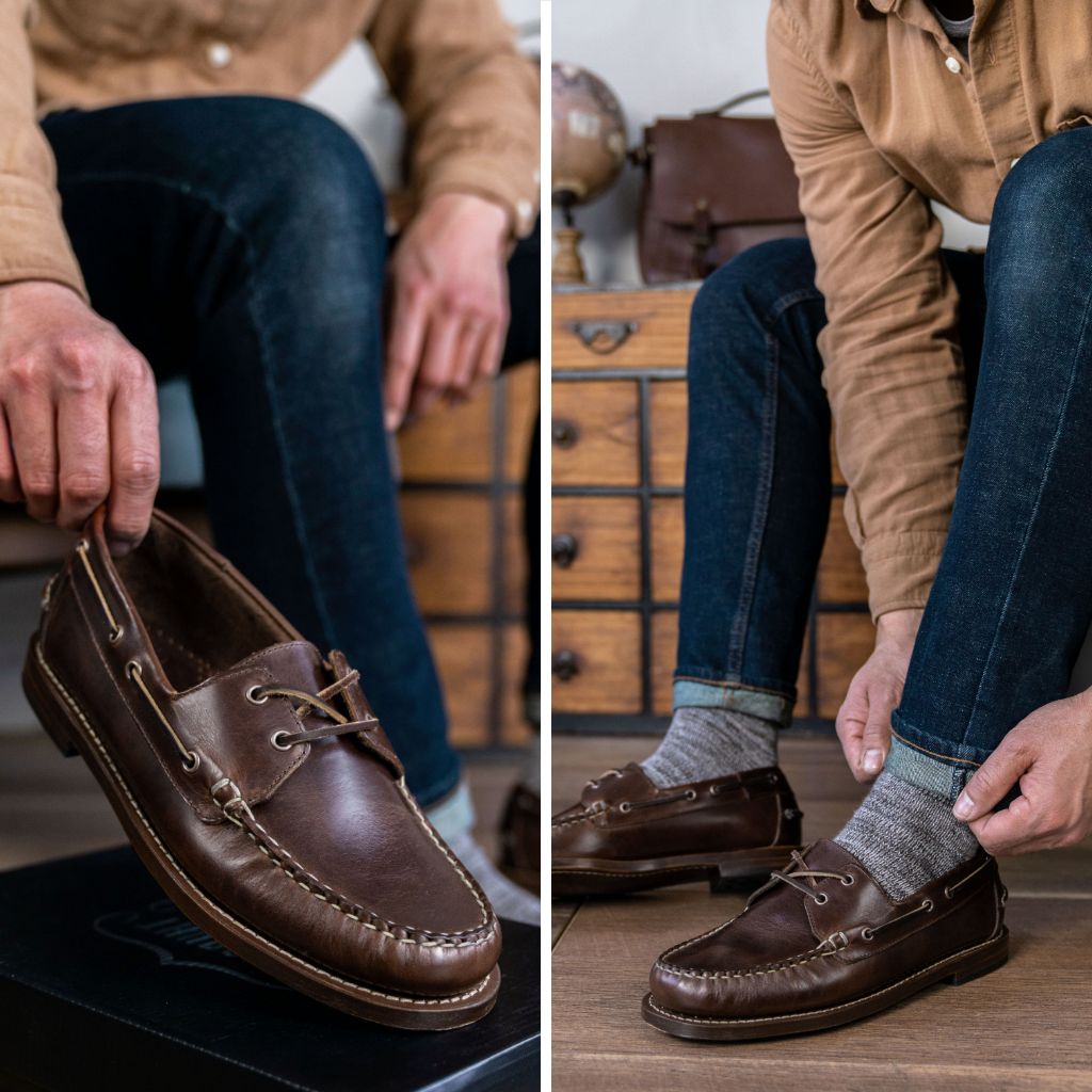 Premium Handsewn Loafers for Men - Genuine Leather Chocolate Brown Slip-On Shoes - Comfortable & Stylish for Office, Business Casual & Formal Occasions