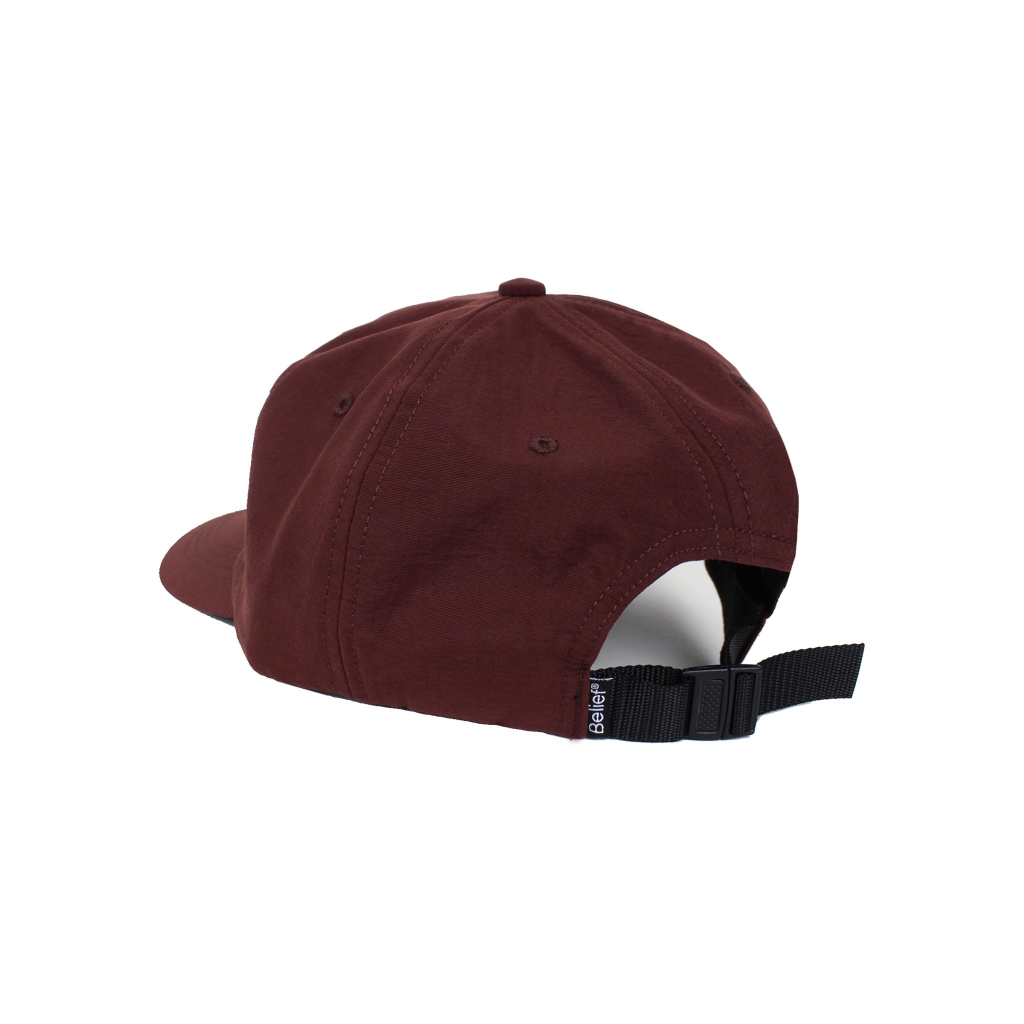 Belief NYC Liberty 6 Panel Baseball Cap - Stylish Burgundy Dad Hat for Men & Women - Perfect for Casual Outfits, Streetwear & Outdoor Activities
