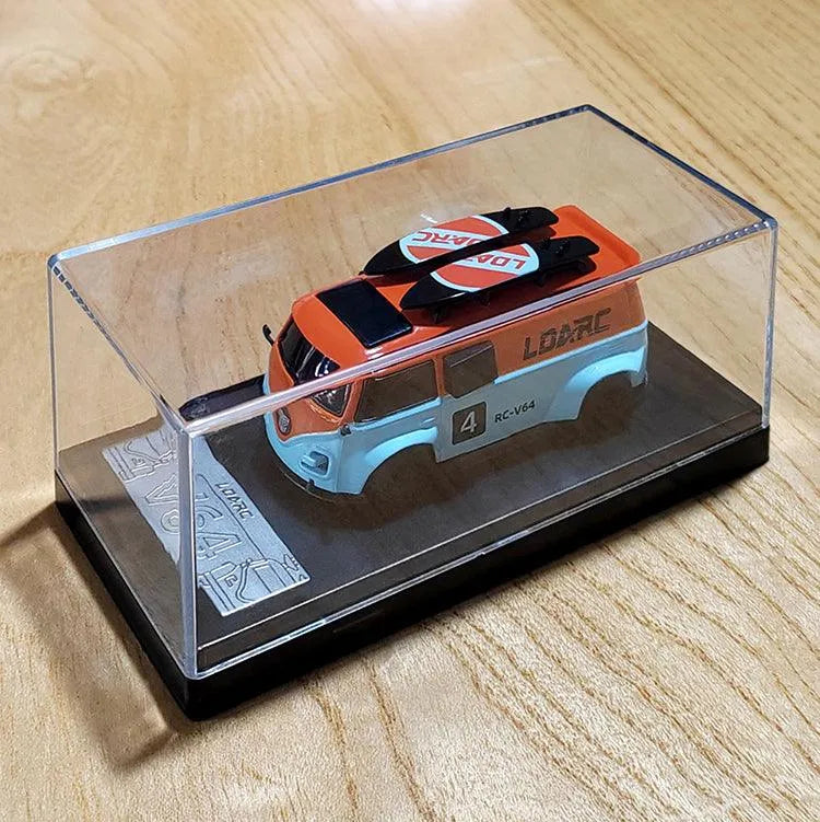 LDARC V64 Racing Van 1:64 Scale 2.4GHz RWD Remote Control RC Car with 4 Interchangeable Color Shells - High Speed Mini RC Vehicle for Kids & Adults, Perfect for Indoor Racing & Collectible Display