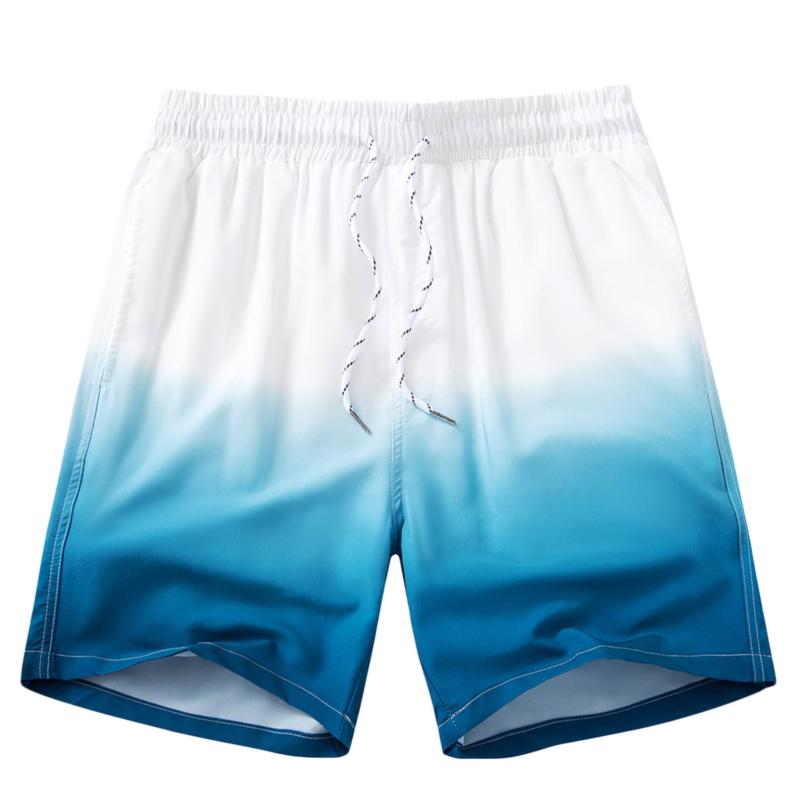 BADHUB Men's Tie Dye Shorts - Gradient Color Casual Workout Shorts with Elastic Waistband & Drawstring, Lightweight Summer Beach Pants with Pockets - Perfect for Gym, Running, Swimming & Outdoor Activities