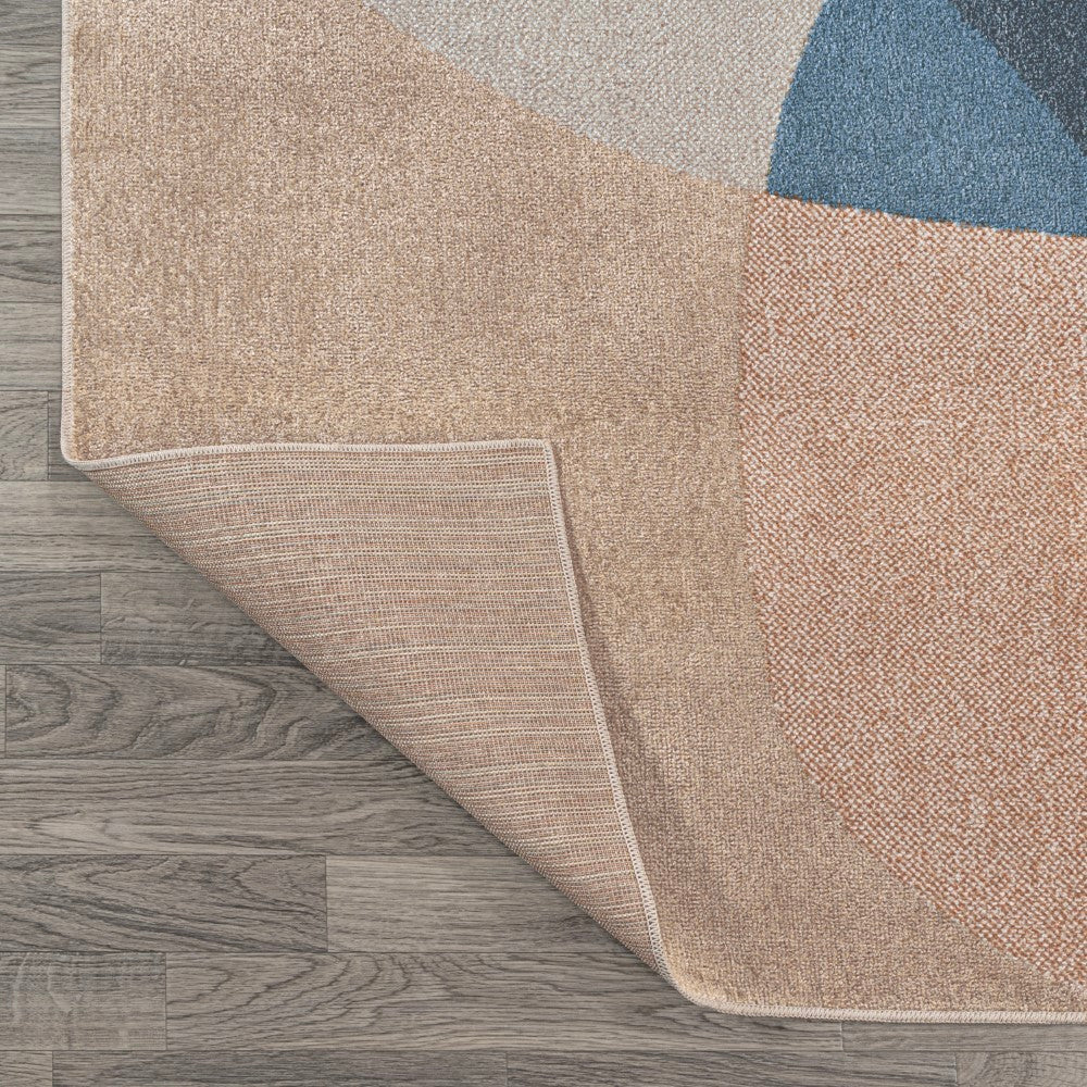 Pebble Geometric Kids & Novelty Washable Area Rug - Soft Non-Slip Playroom Carpet for Nursery, Bedroom, and Play Areas