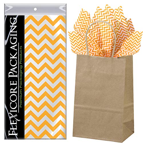 Tangerine Orange Chevron