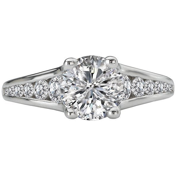 14KT 1/2 CTW Diamond Graduate Channel Setting Mounting for 1.50 CT Round Diamond - Perfect for Graduation Gifts & Anniversary Jewelry