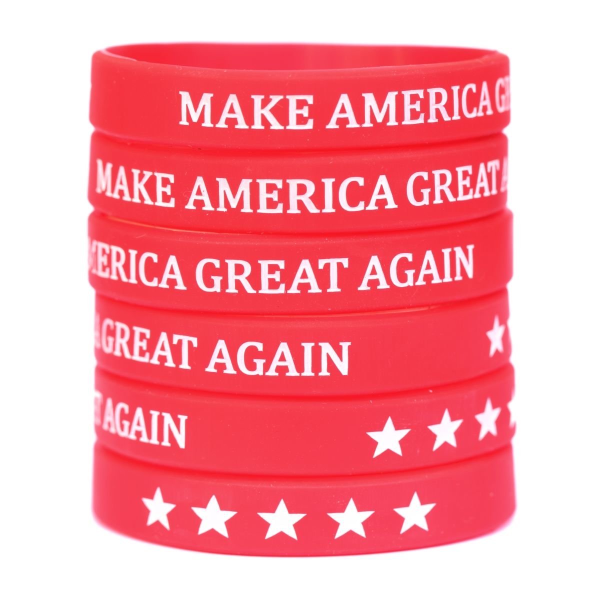 Make America Great Again MAGA Wristbands - Patriotic Rubber Bracelets for Trump Supporters, Political Rallies & Conservative Events