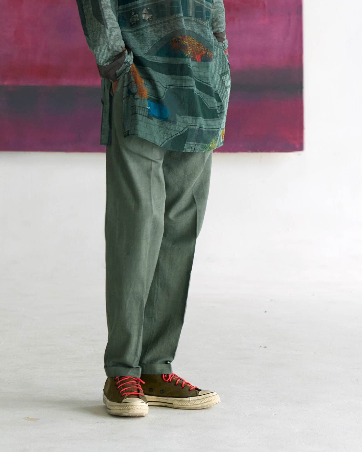 Raahi Heavy Cotton Sage Trousers for Men - Comfortable and Durable Casual Pants for Work, Travel & Everyday Wear