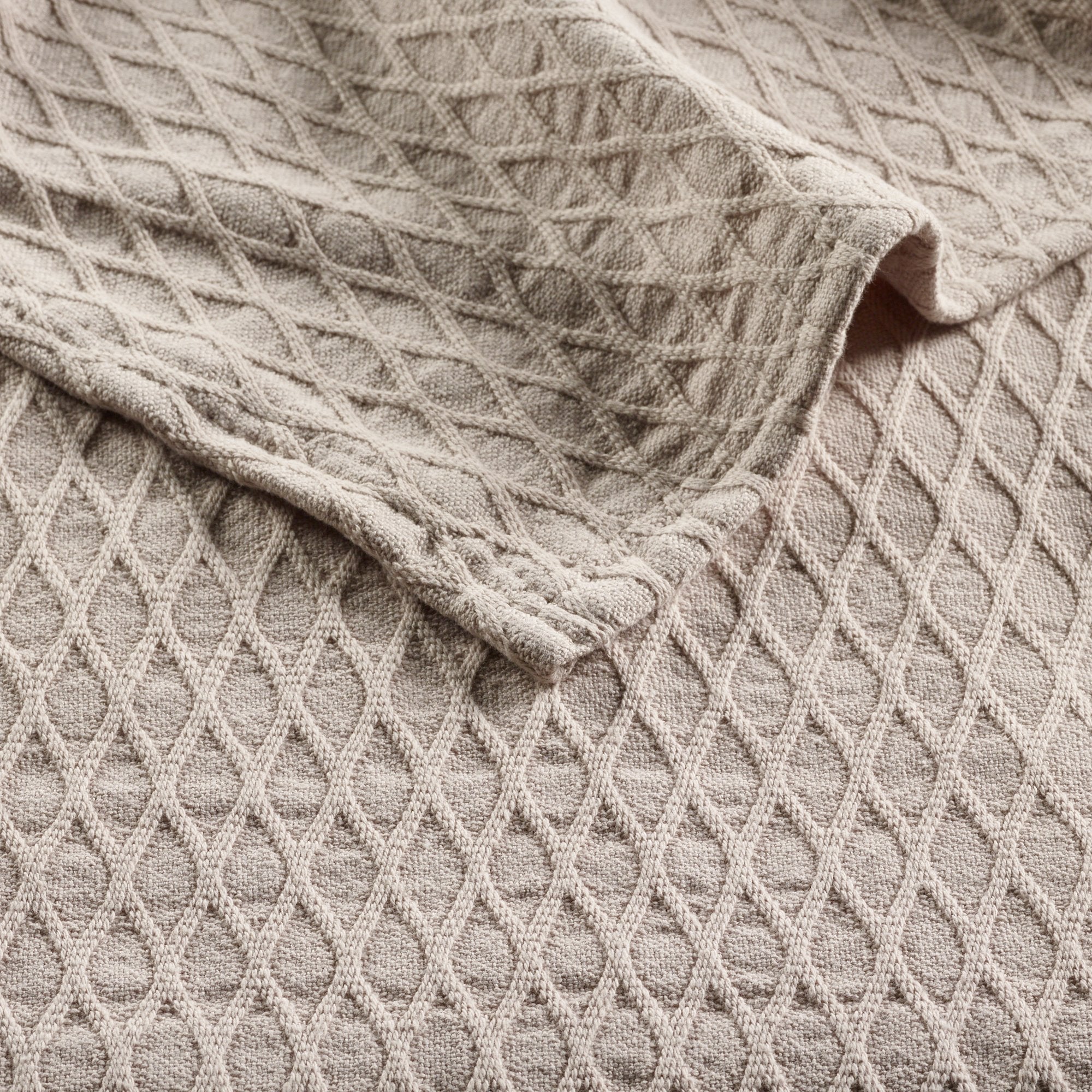 Premium Bianca Gosford Stone Cotton Blanket - Soft Breathable All-Season Throw - Perfect for Bed, Sofa & Travel Use