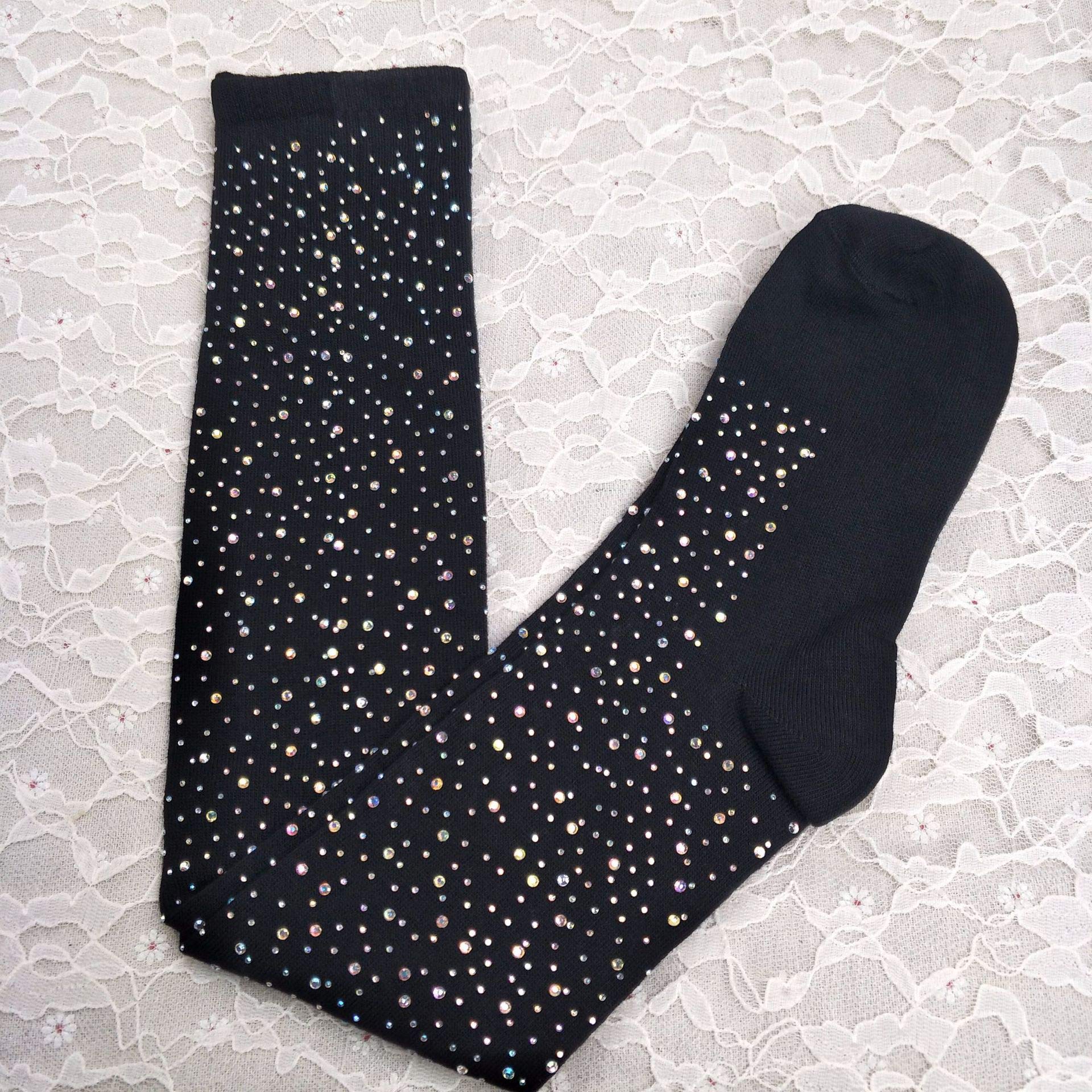 Sparkly Rhinestone Over Knee High Socks for Women - Sexy Long Stockings for Party, Casual Wear & Night Out