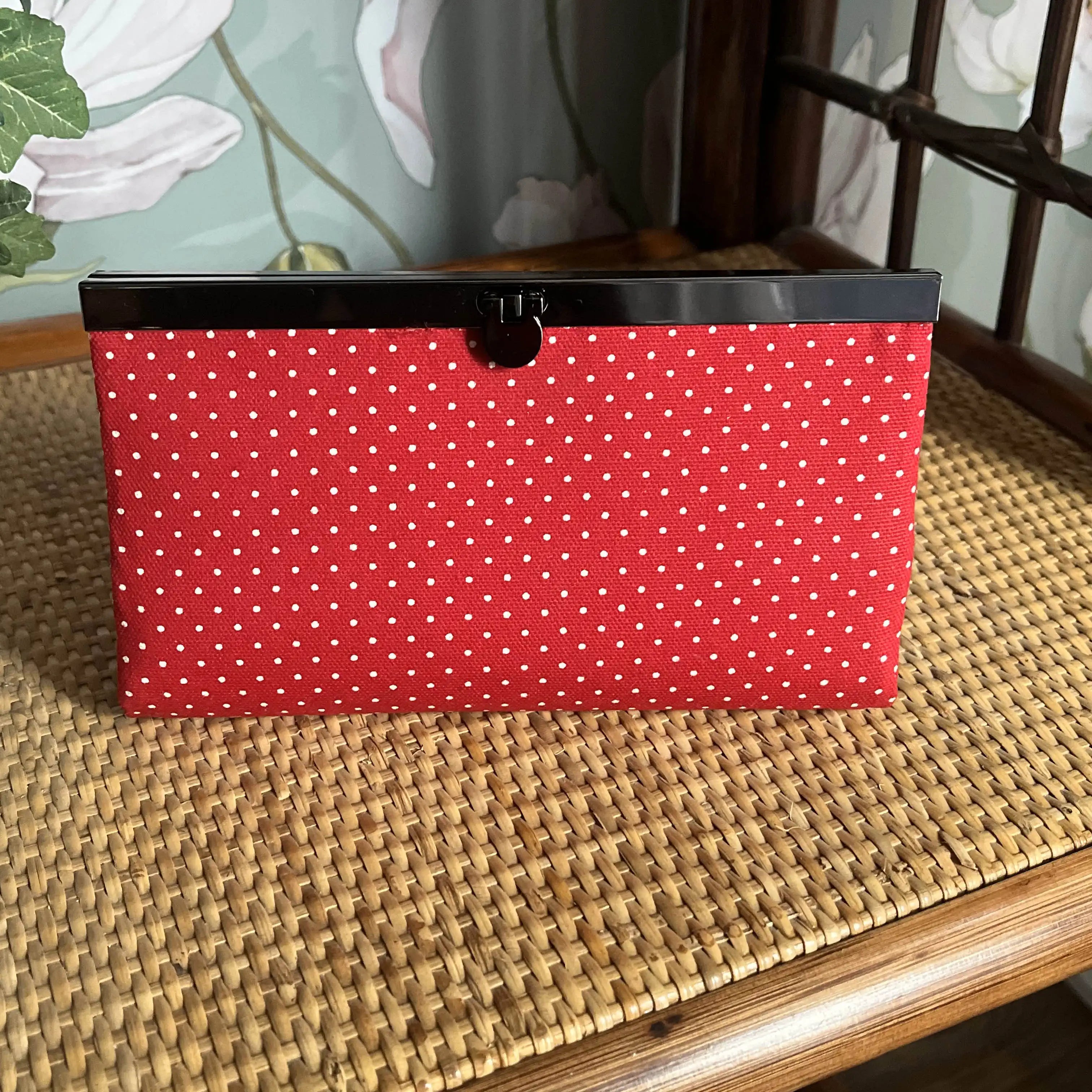 Diva Tiny Red Polka Dots Gunmetal Hair Clips - Fashionable Hair Accessories for Women & Girls - Perfect for Parties, Weddings & Everyday Style