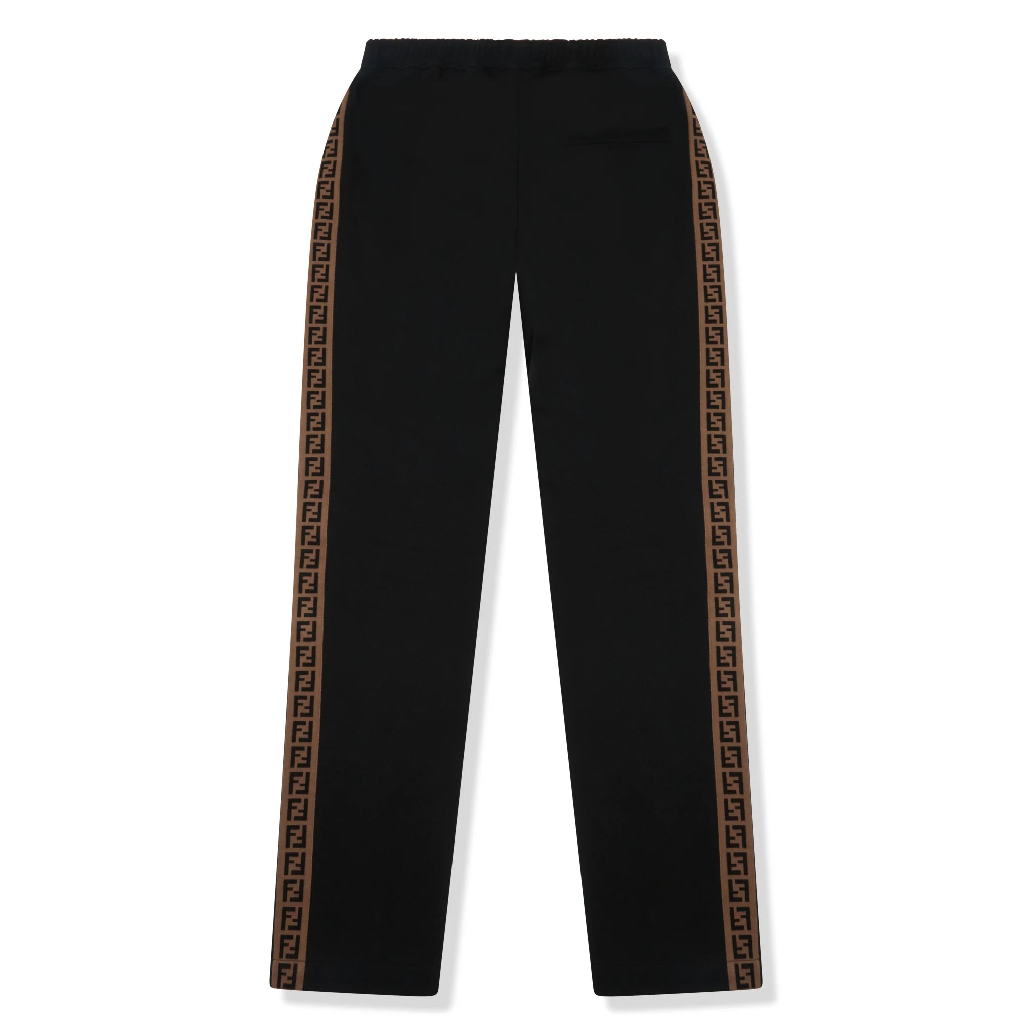 Authentic Pre-Owned Fendi FF Side Stripe Pintuck Black Sweatpants | Luxury Designer Joggers for Women | Perfect for Casual Outings & Lounge Wear