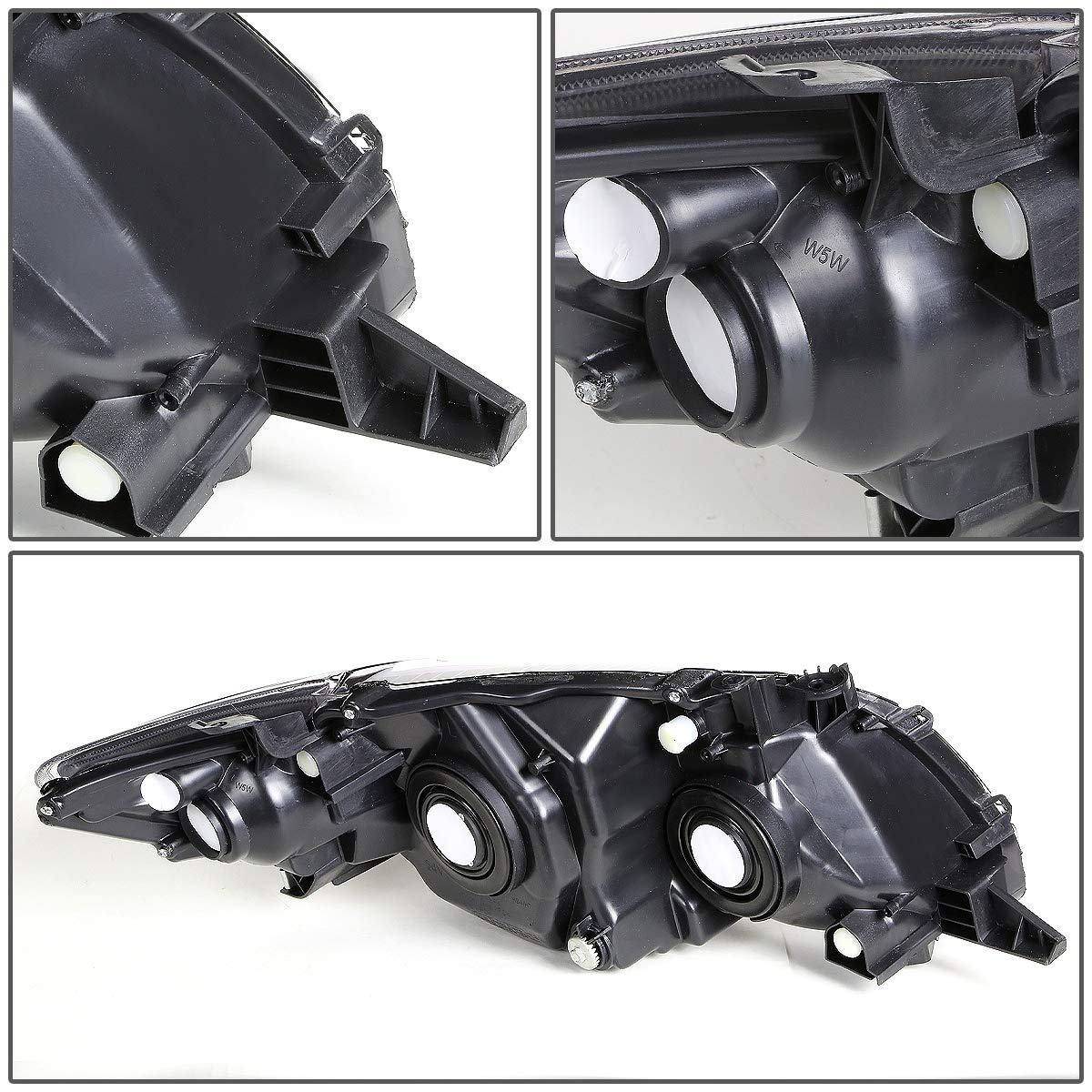 Auto Dynasty Smoked Lens Clear Corner Headlight & Fog Light Pair - Compatible with Toyota Corolla E140 (2006-2013) | Enhanced Night Visibility & Style Upgrade for Daily Driving & Road Trips