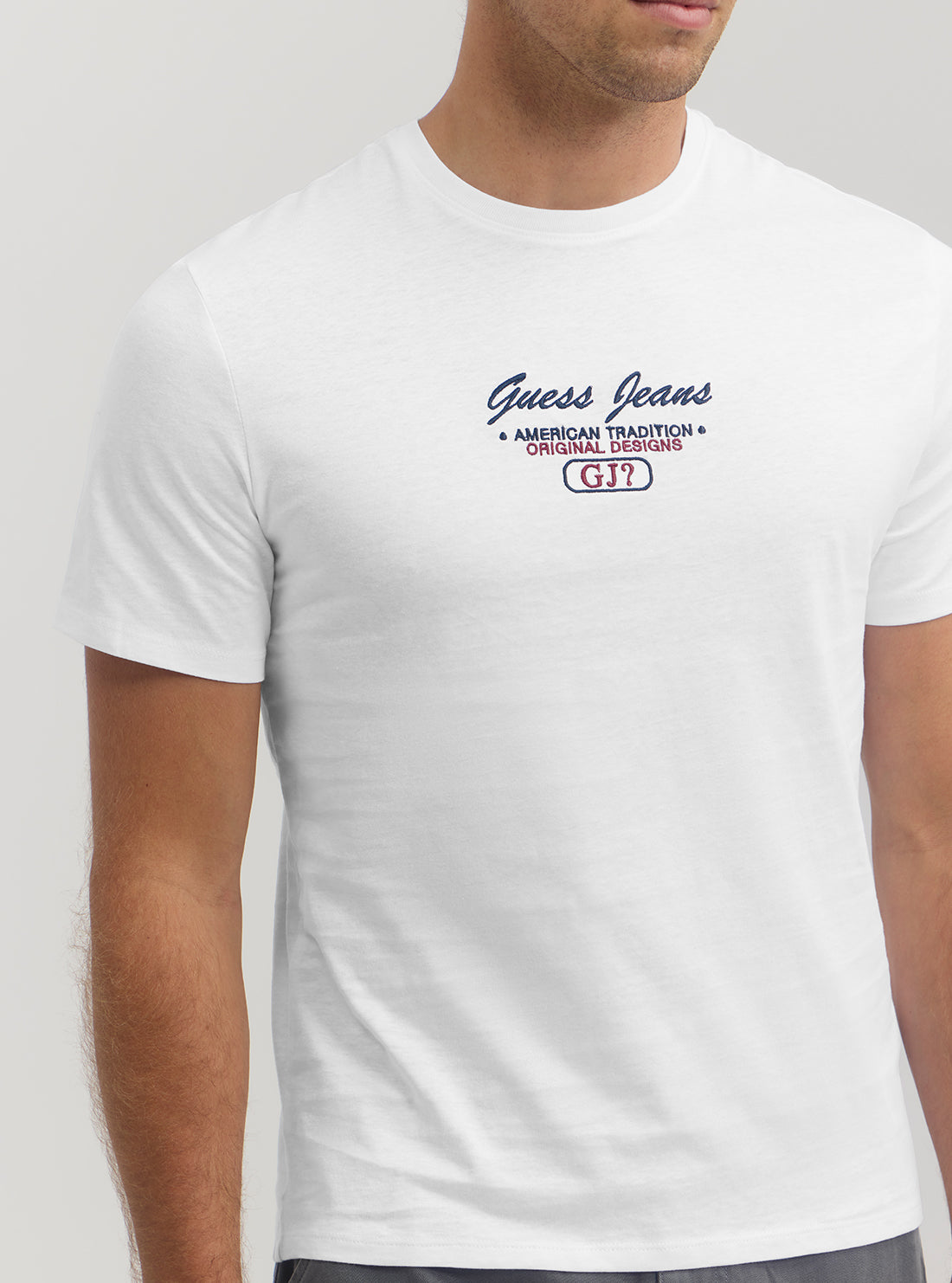 Guess Women's White Slim Fit Script Logo T-Shirt - Casual Cotton Tee for Everyday Wear & Street Style Outfits