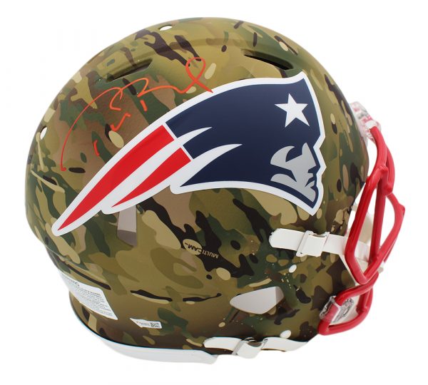 Tom Brady Autographed New England Patriots NFL Helmet - Limited Edition Camo Speed Authentic - Perfect for Collectors, Sports Memorabilia Displays & Patriots Fan Gifts