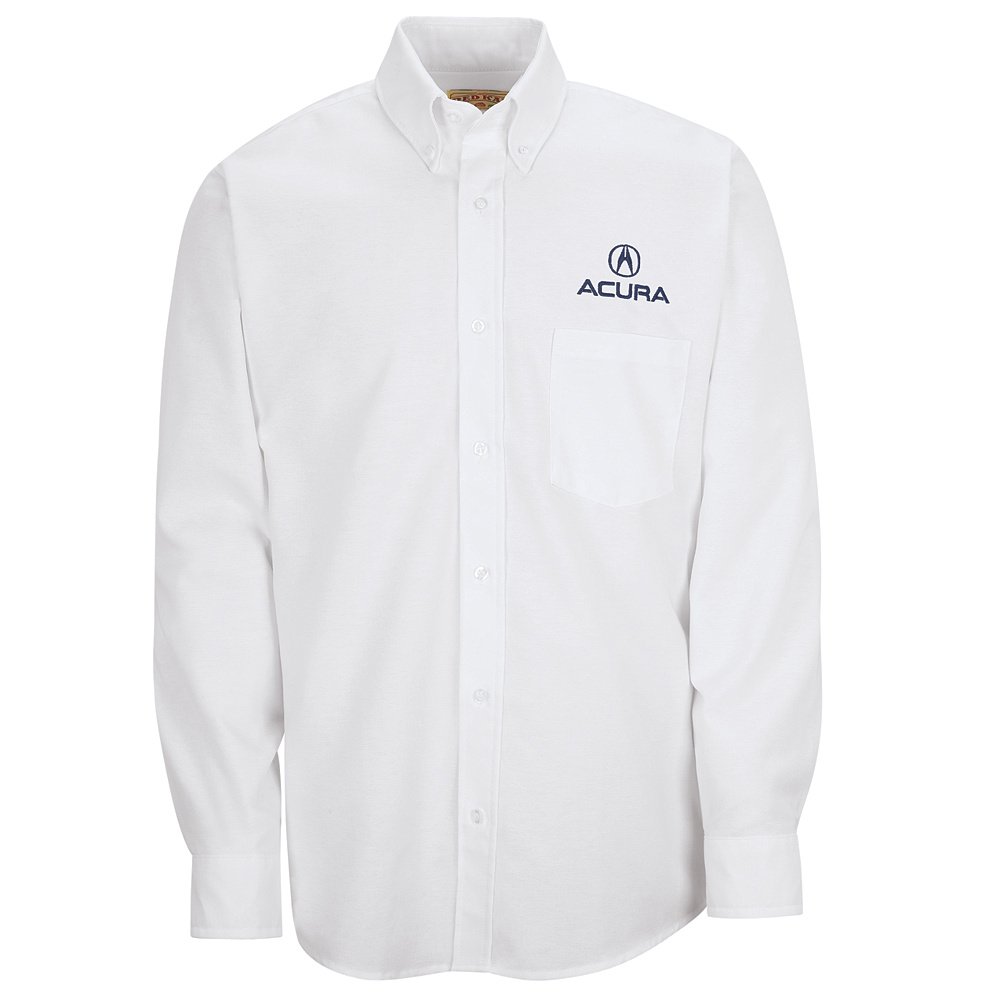 Red Kap Executive Oxford Long Sleeve Dress Shirt for Men | 17.5 Neck Size in Classic White | 33/34 Sleeve Length | Perfect for Business Meetings & Formal Occasions