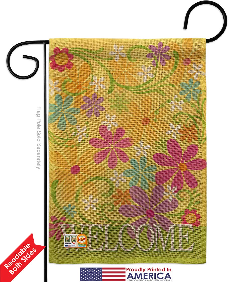 Floral Garden Flag Set - Spring Daisy Sunflower Tulip for Yard Decor