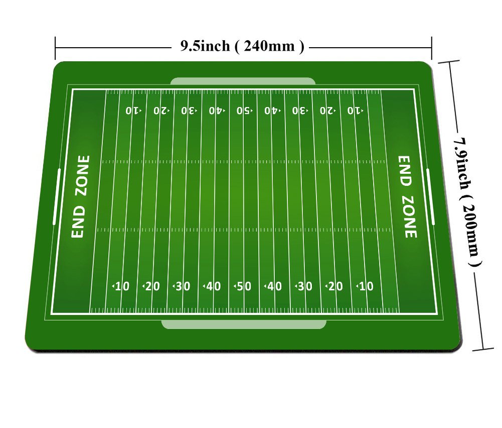 Custom American Football Field Mouse Pad - Non-Slip Rubber Gaming Mousepad for PC & Laptop | Perfect for Football Fans & Gamers | Office & Home Desk Accessory