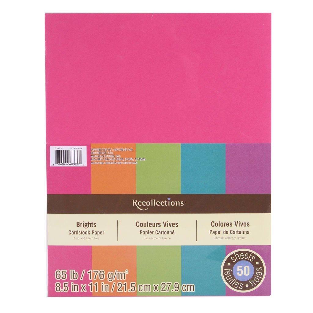 Premium Recollections Cardstock Paper - 65lb Bright Colors 8.5