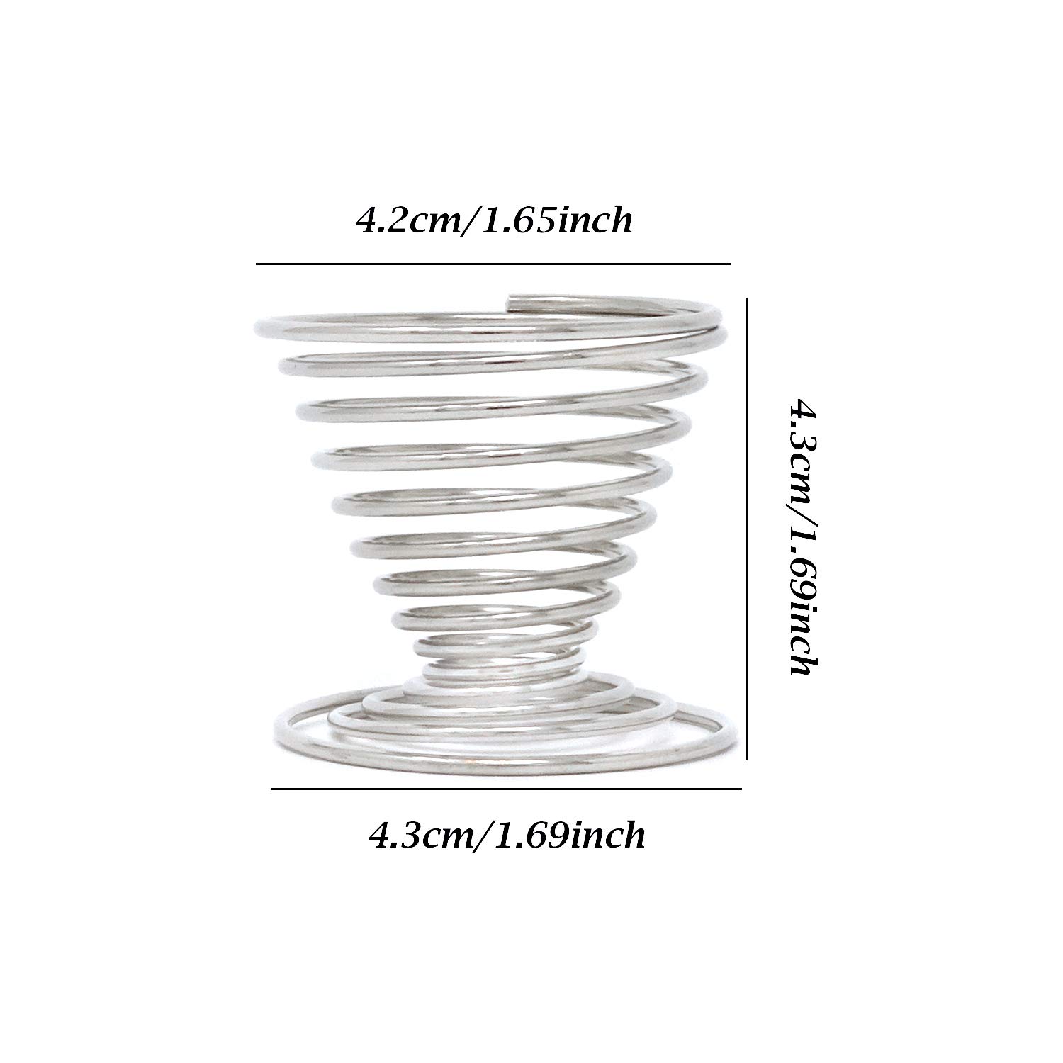 Honbay 4PCS Stainless Steel Spring Wire Egg Cups Holder - Silver Egg Tray for Serving, Baking & Kitchen Organization - Perfect for Breakfast, Brunch & Party Food Display