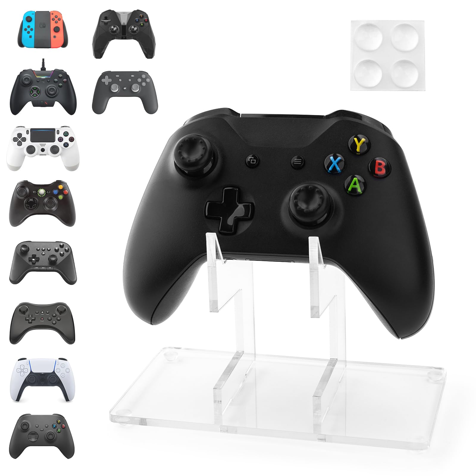 Universal Controller Stand for Xbox, PS5, Switch & PC - Transparent Display for Gaming Setup
