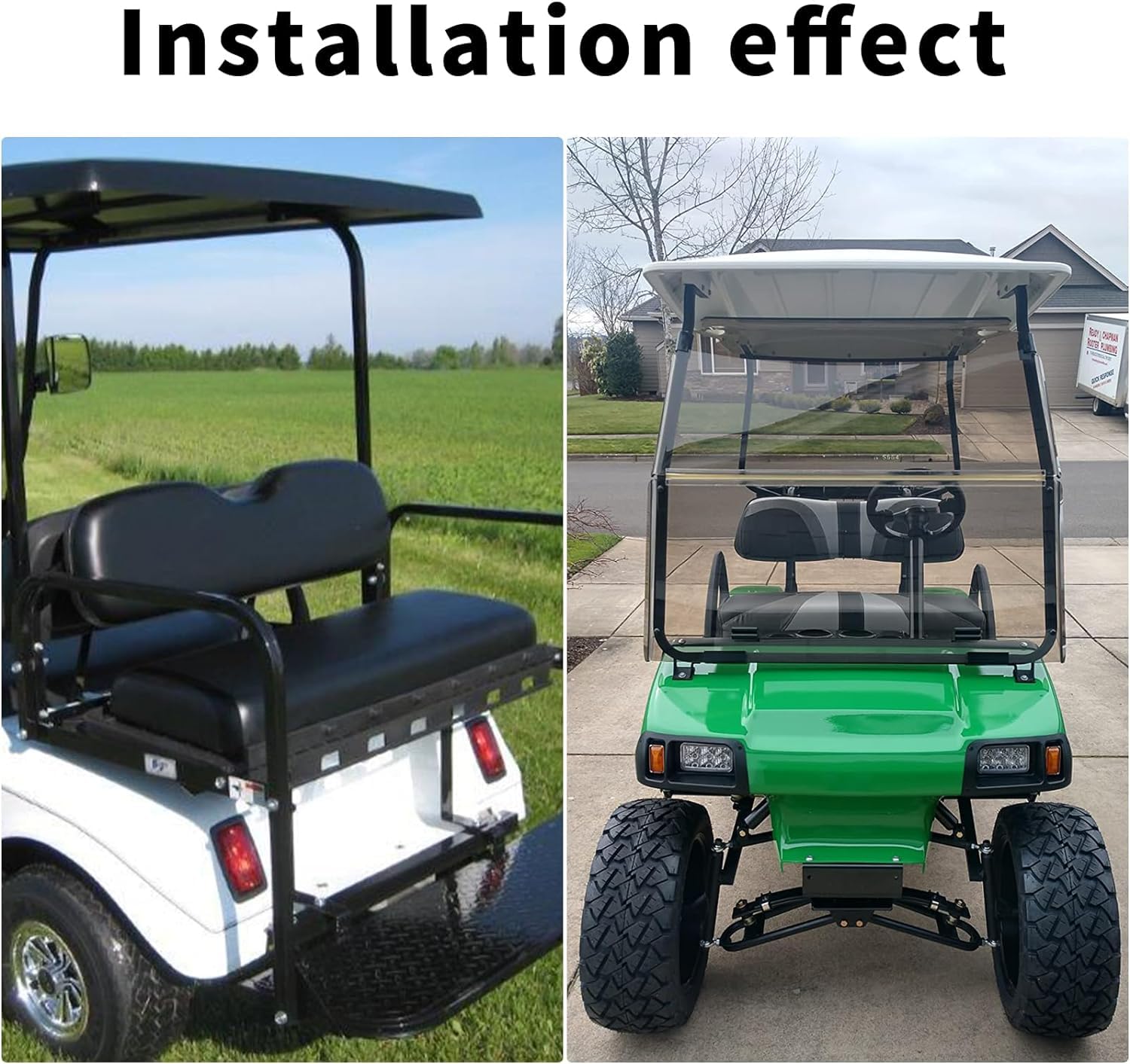 Club Car DS 1993-Up LED Headlight & Tail Light Kit - 12V Street Legal Lights with Turn Signal Wiring Harness for Gas & Electric Golf Carts | Perfect for Night Driving, Neighborhood Cruising & Golf Course Safety