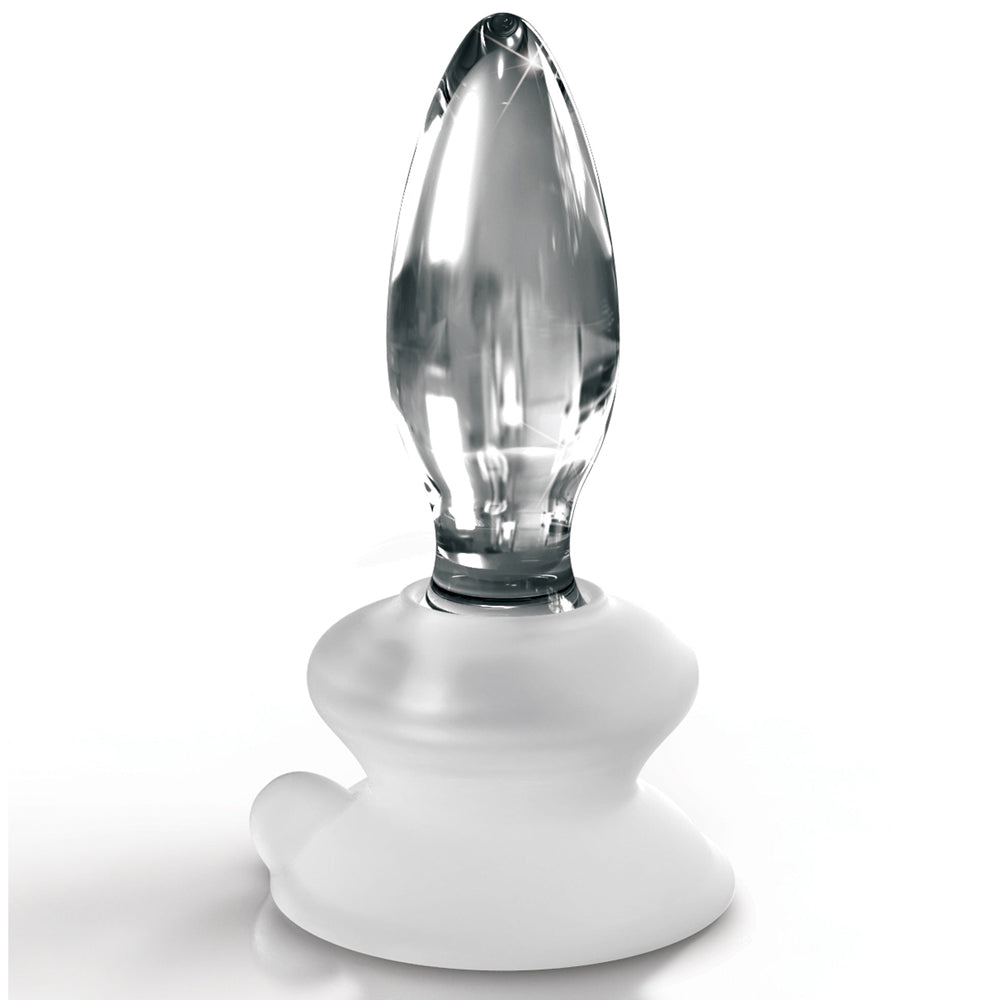 Icicles No. 91 Glass Anal Plug with Suction Cup - Premium Smooth Glass Butt Plug for Safe Anal Play - Perfect for Couples Play & Solo Pleasure