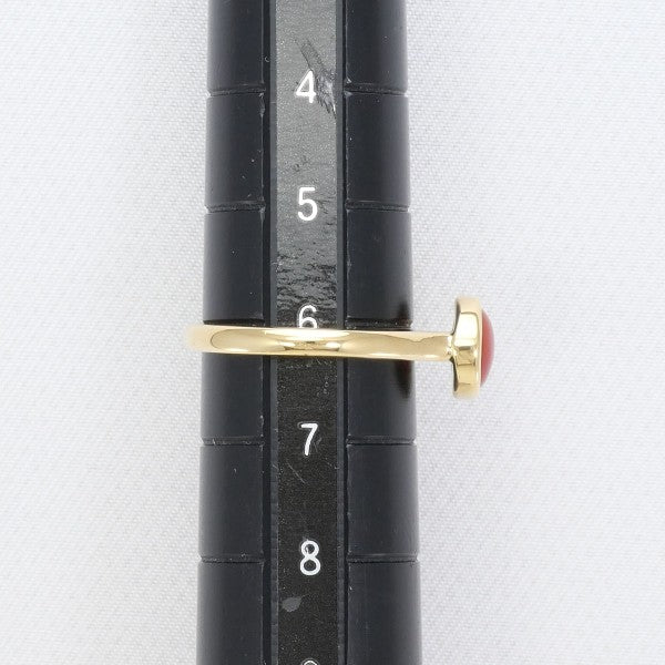 18K Yellow Gold Coral Ring for Women - Elegant Handmade Jewelry Gift for Birthday, Anniversary & Valentine's Day - Perfect for Beach Weddings & Summer Fashion Accessories