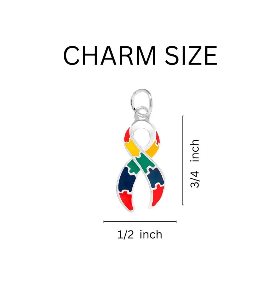 Autism Awareness Charm Bracelets with Accent String - Fundraising & Support for Autism & Asperger's Causes | Inspirational 