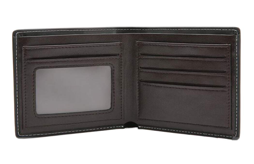 Detective Conan Anime Printed Men's Leather Wallet - Slim RFID Blocking Credit Card Holder for Daily Use & Travel - Black