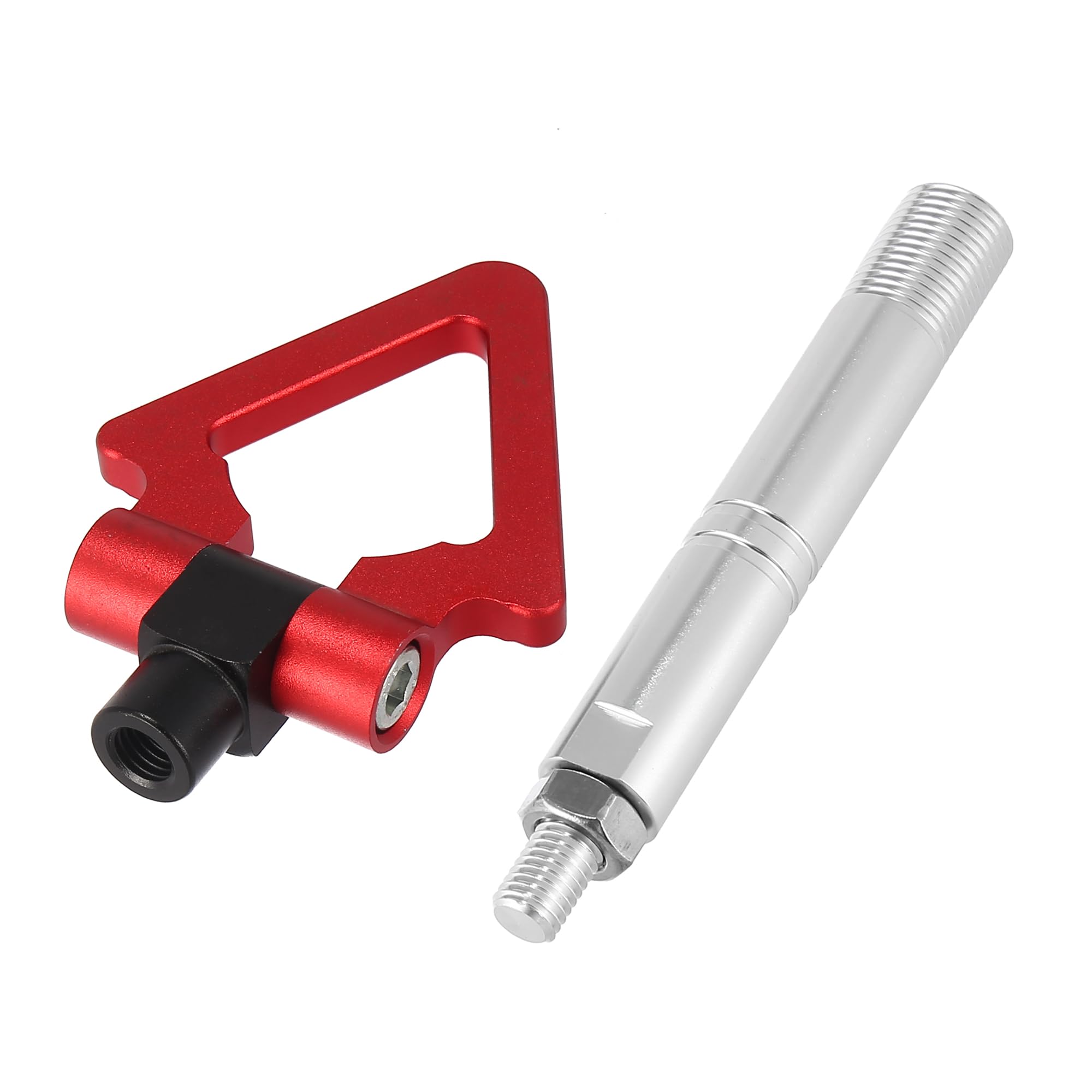 X AUTOHAUX Red Tow Hook Trailer Hitch Ring for Toyota Avanza 2007-2018 - Front/Rear Bumper Screw-On Accessory for Car Track Racing & Off-Road Towing (Perfect for Recovery, Towing, and Motorsport Events)