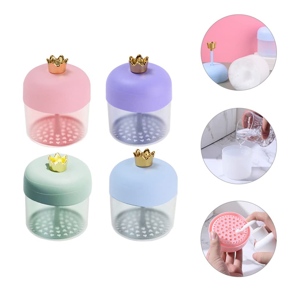 LALAFINA 4pcs Travel Foam Maker for Face Wash | Portable Facial Cleanser Tool | Perfect for Skincare Routine & Travel