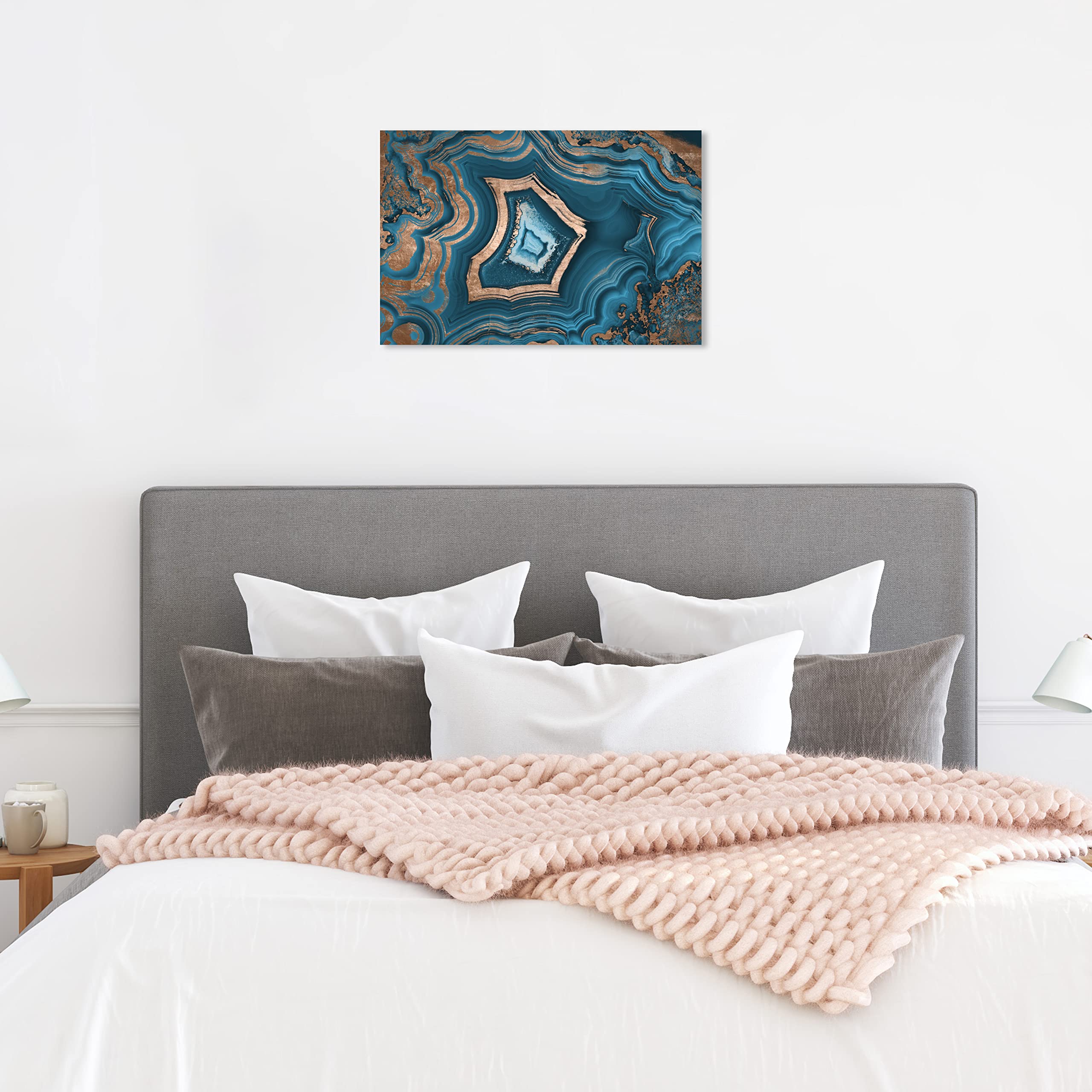 Abstract Wall Art Canvas Prints 'Dreaming About You Geode' - Modern Home Decor for Living Room, Bedroom & Office