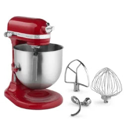 KitchenAid Commercial 8 Qt Stand Mixer in Red - Professional Baking & Cooking Appliance for Home Bakeries, Restaurants & Large Batch Mixing