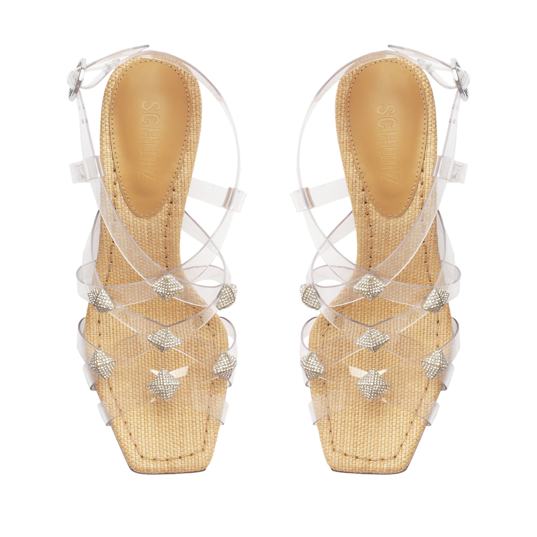 Georgia Vinyl Sandal with 2.3 Inch Heel - Women's Comfortable High Heel Sandals for Summer, Beach, and Party Wear