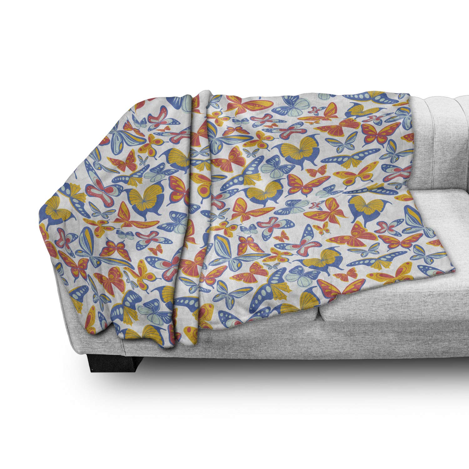 Ambesonne Butterfly Fleece Throw Blanket - 50