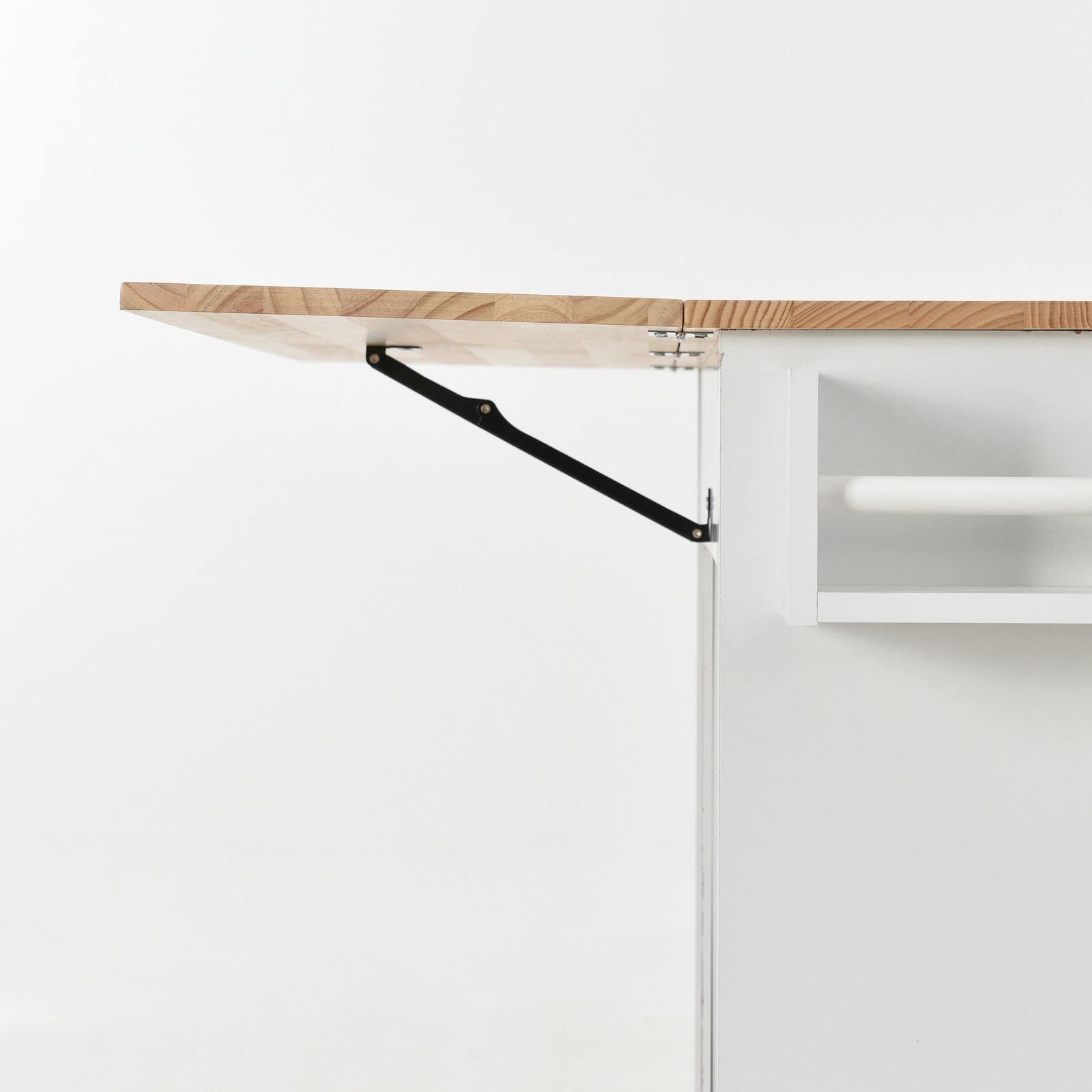 Rolling Kitchen Island with Wood Top & Storage - Perfect for Small Spaces