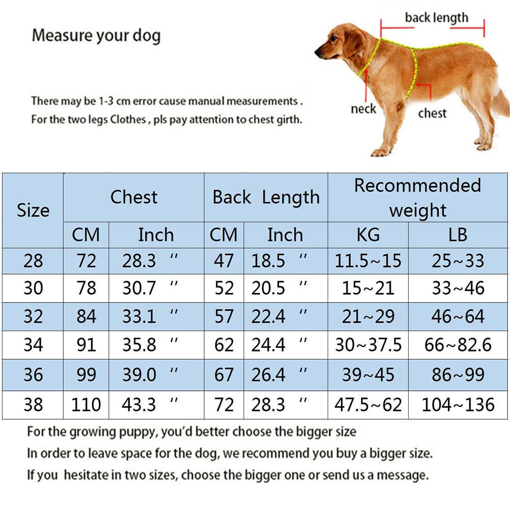 Warm Polar Fleece Dog Pajamas & Onesies for Medium Large Dogs - Thermal Winter Jacket with Back Zipper for Boys & Girls - Perfect for Cold Weather, Indoor Lounging & Outdoor Walks