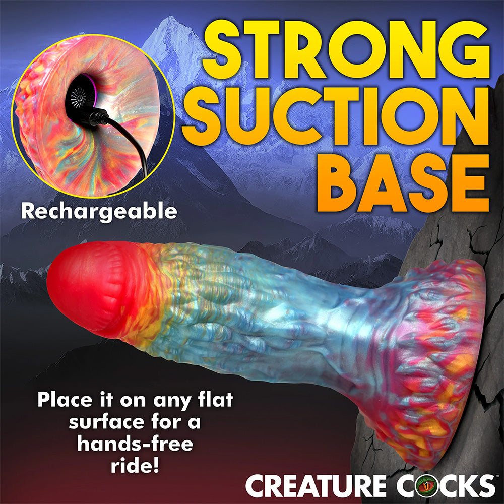 Rainbow Phoenix Vibrating Monster Dildo - Large Fantasy Creature Cock for Intense Pleasure | Powerful Vibrations, Lifelike Texture | Perfect for Couples Play & Solo Fantasy Adventures