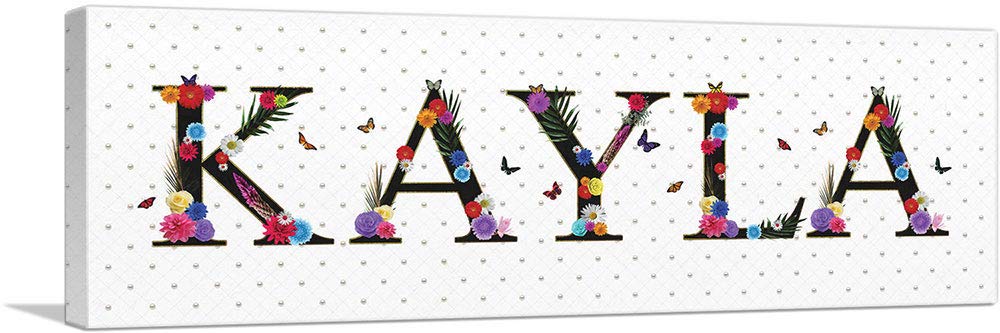 ARTCANVAS KAYLA Girls Name Wall Art - Stretched Canvas Print, Framed Painting, Giclee Poster - 36