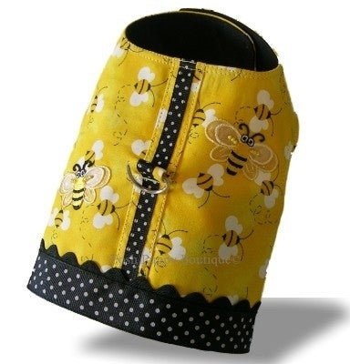 Busy Bees Harness Vest for Small Dogs - Adjustable Pet Safety Vest with Handle for Walking, Training & Outdoor Adventures - Perfect for Hiking, Travel & Daily Walks
