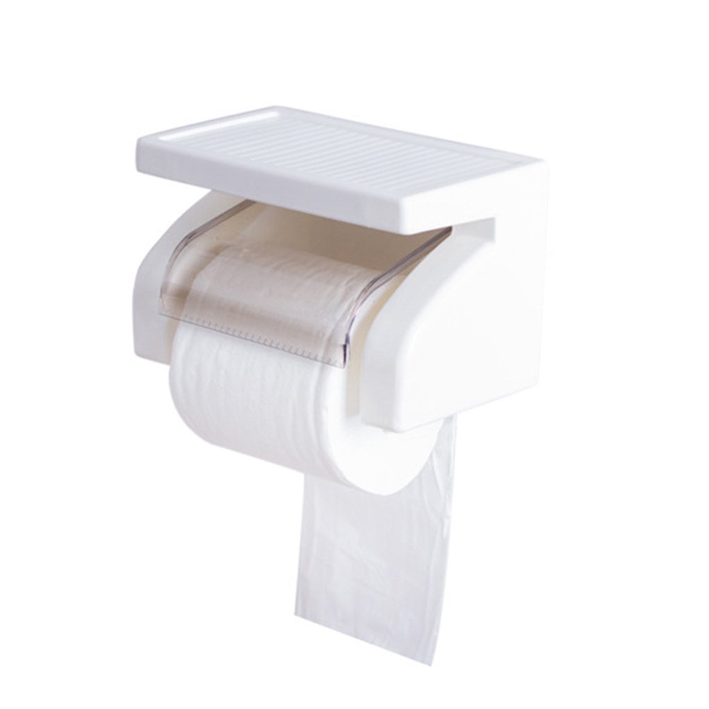 YEKIM Toilet Paper Holder - Durable Plastic Bathroom Tissue Roll Dispenser, Waterproof Wall-Mounted TP Bracket for Home & Office Use | Space-Saving Bathroom Accessory