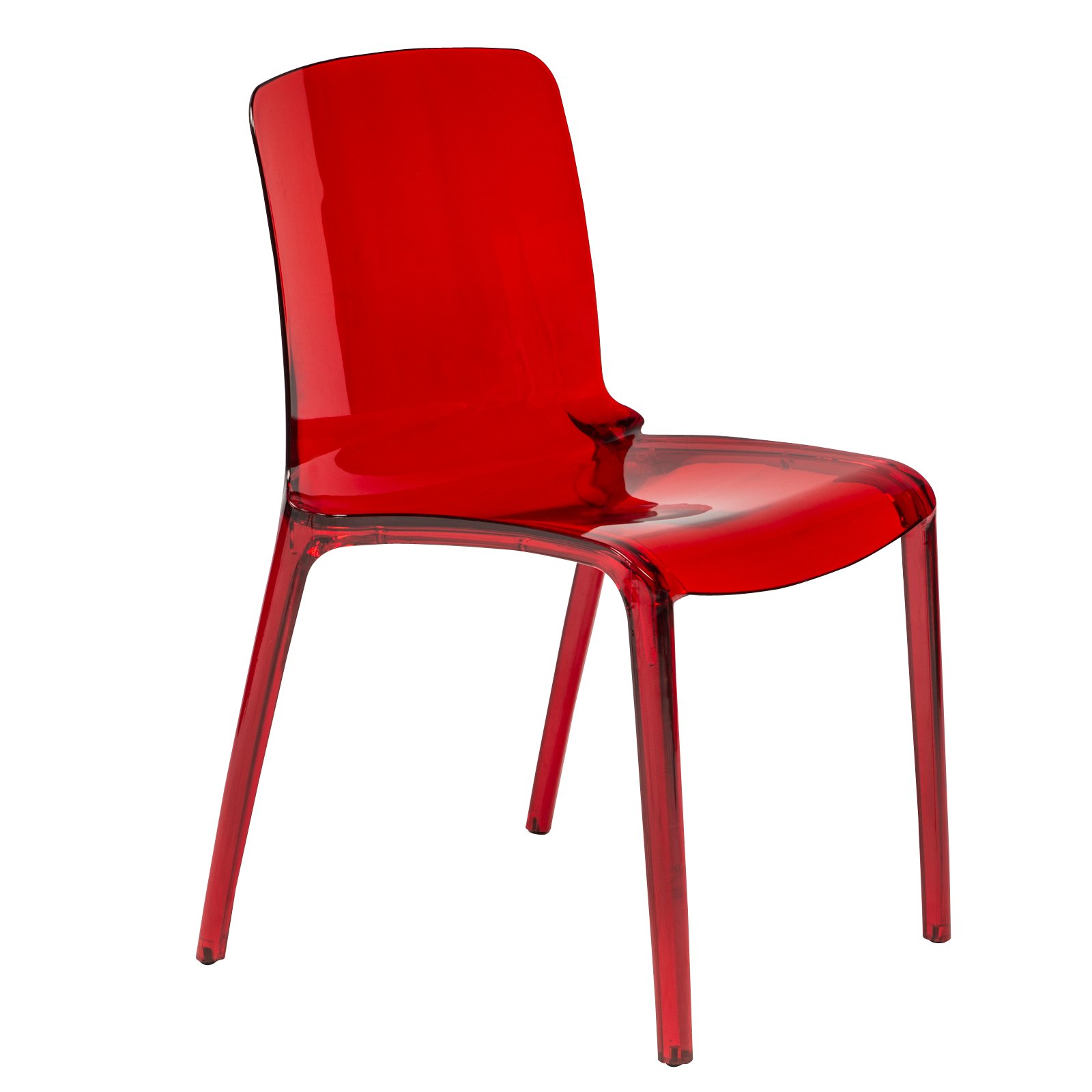LeisureMod Murray Dining Chair - Modern Comfortable Upholstered Chair in Red for Kitchen, Dining Room & Office | Perfect for Home & Restaurant Use