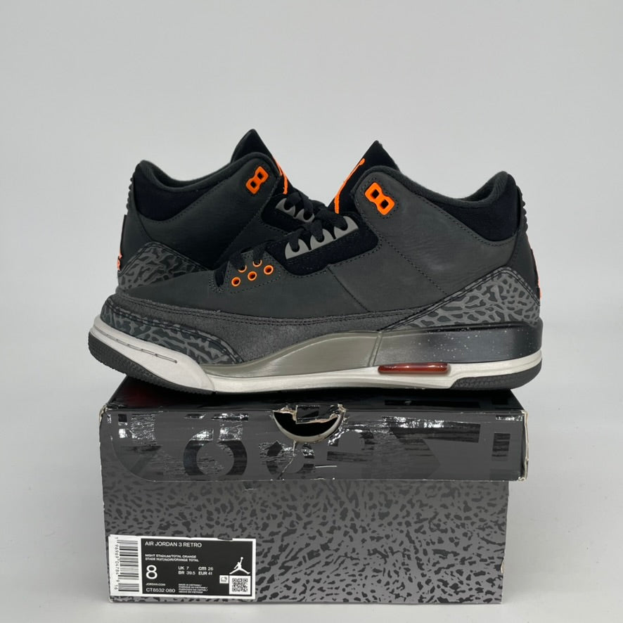 Original Air Jordan 3 Fear Sneakers - Size 8/9.5W (CT8532-080) - Retro Basketball Shoes for Men & Women - Perfect for Streetwear, Gym & Casual Outfits