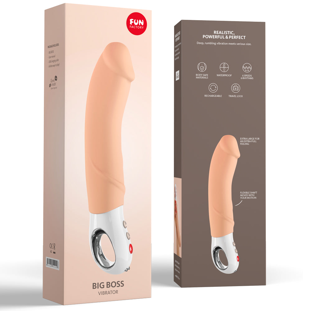 Fun Factory Big Boss Vibrator - Powerful G-Spot & Clitoral Stimulator for Ultimate Pleasure | Perfect for Couples & Solo Play | Waterproof & Rechargeable Adult Toy