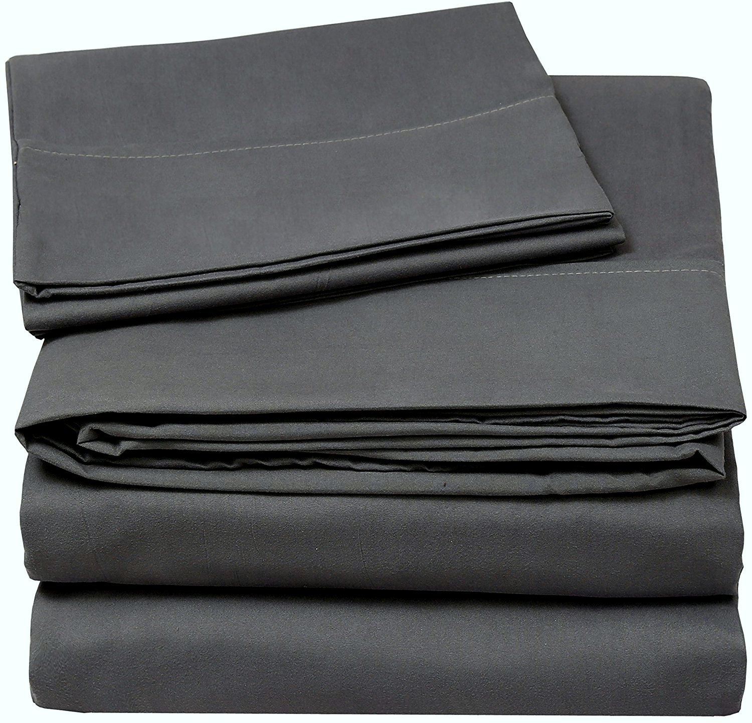 Luxury 800 Thread Count Egyptian Cotton Sheet Set - Queen Size Deep Pocket Fitted Sheet, Soft & Breathable Bed Sheets for Hotel Comfort (Grey) - Perfect for Master Bedroom, Guest Room & Airbnb