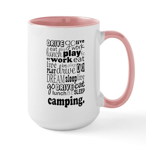 White/Pink Inside - Camping Gift Mugs