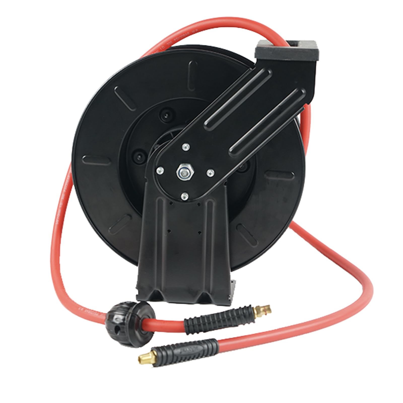 BHTOP 50 Ft Retractable Air Compressor Hose Reel - 3/8