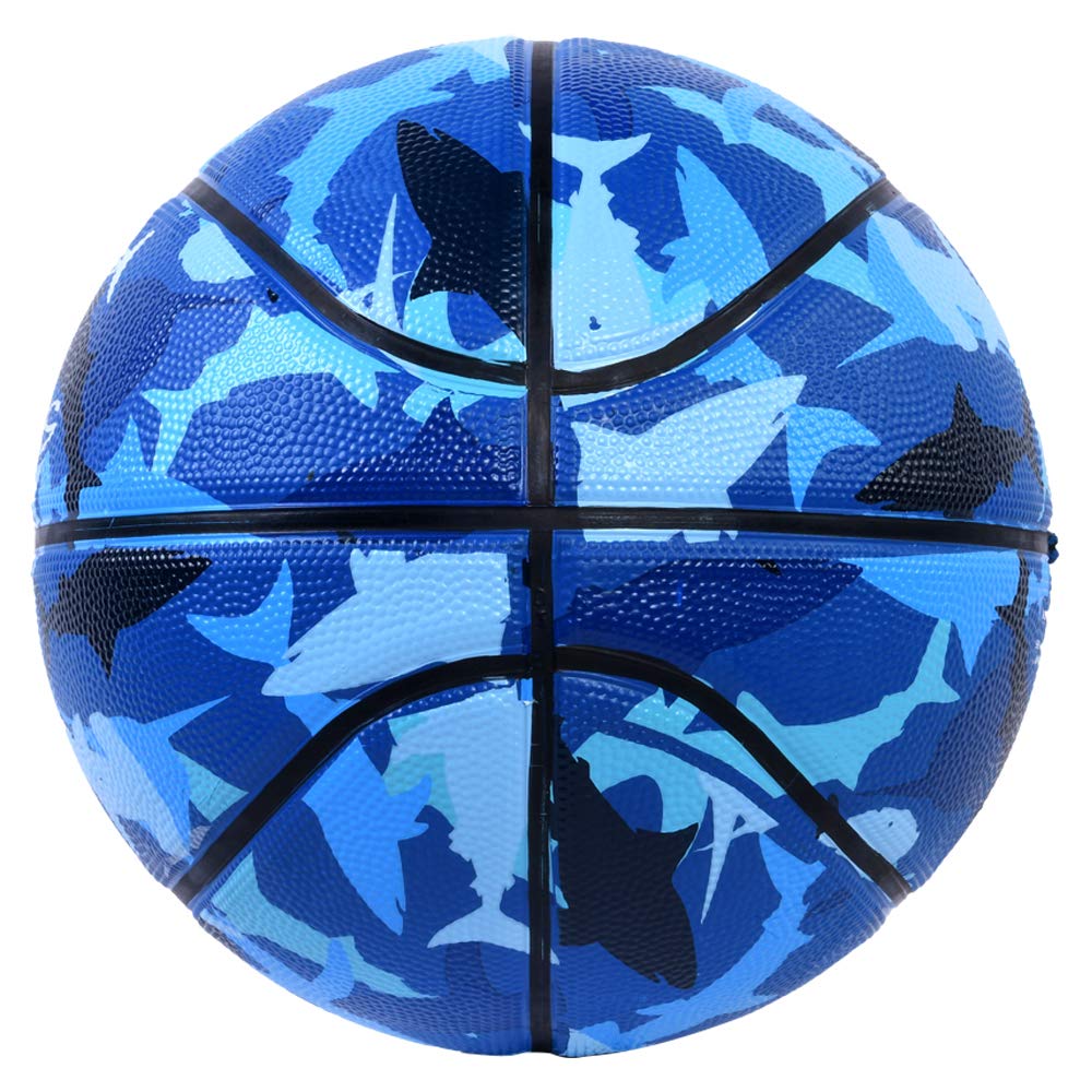 Premium Sterling Blue Shark Camo Basketball - Indoor/Outdoor Game Ball for Street & Court Play - Perfect for Training, Pickup Games & Competitive Matches