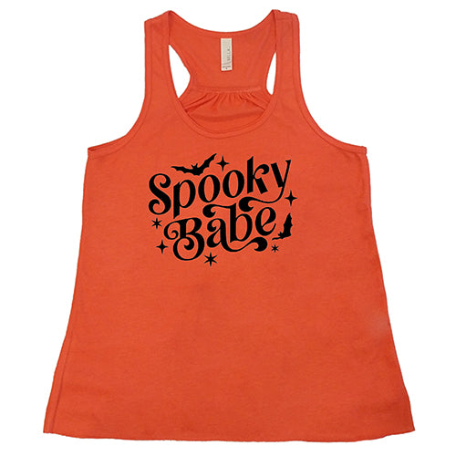 Spooky Babe Shirt - Halloween Women's Graphic Tee - Cute Ghost Print T-Shirt for Women - Perfect for Halloween Parties, Costume Outfits & Fall Fashion