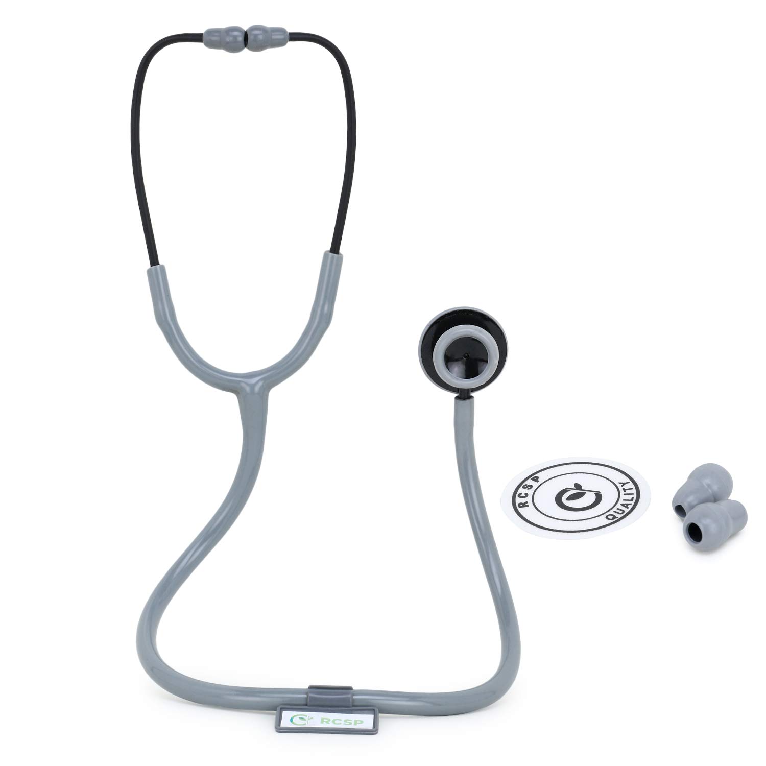 Premium Deluxe Matt Acoustic Stethoscope for Doctors & Medical Students - Professional Grade Grey Stethoscope for Cardiac, Lung & Physical Examinations - Ideal for Clinics, Hospitals & Medical Training